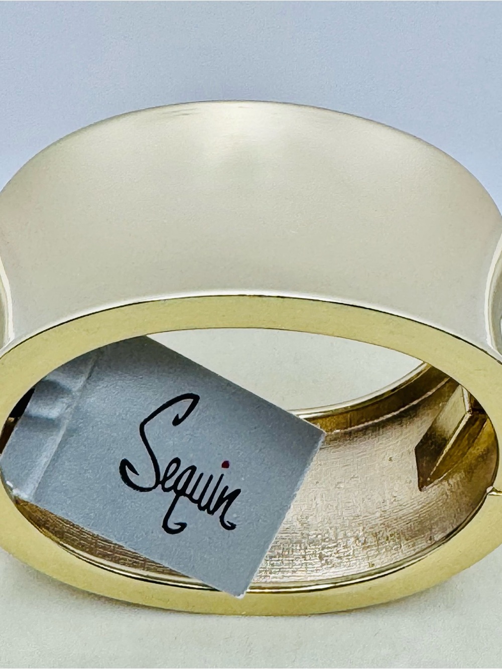 Sequin Gold-Tone Wide Cuff Bracelet NWT